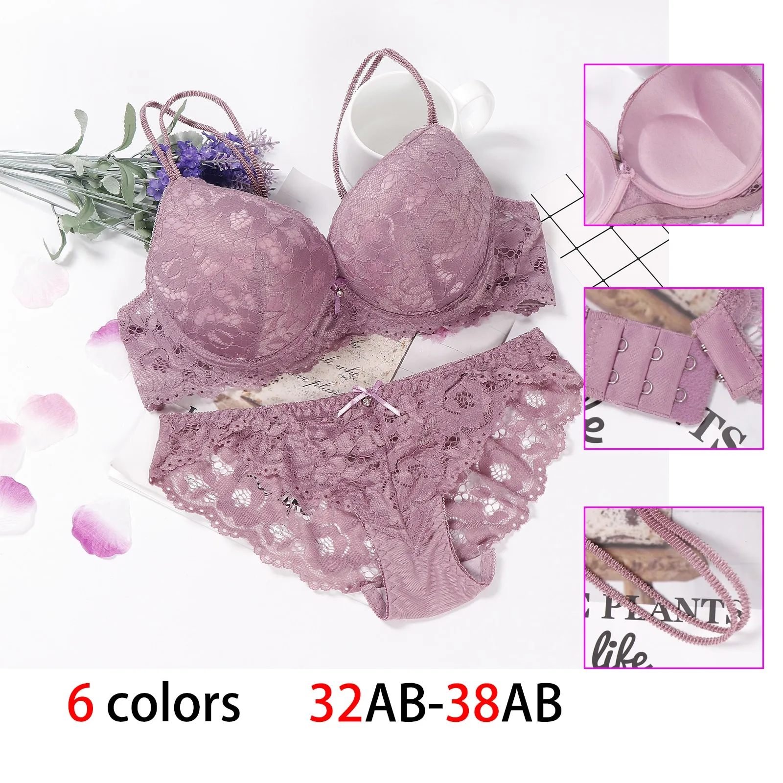 Sexy Bra Set Lingerie Underwear Women Push Up Lenceria Mujer Femme