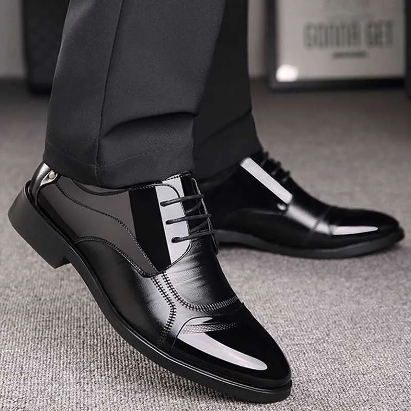 Business Luxury OXford Shoes Men Breathable Leather Shoes Rubber Formal Dress Shoes Male Office Part