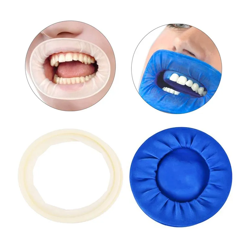 10pcs Dental O Shape Disposable Rubber Sterile Mouth Opener Oral Cheek Expander Retractor Rubber Dam
