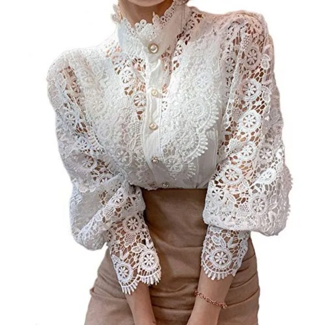 トップス eaphi cotton lace patchwork blouse eaphi cotton lace patchwork blouse