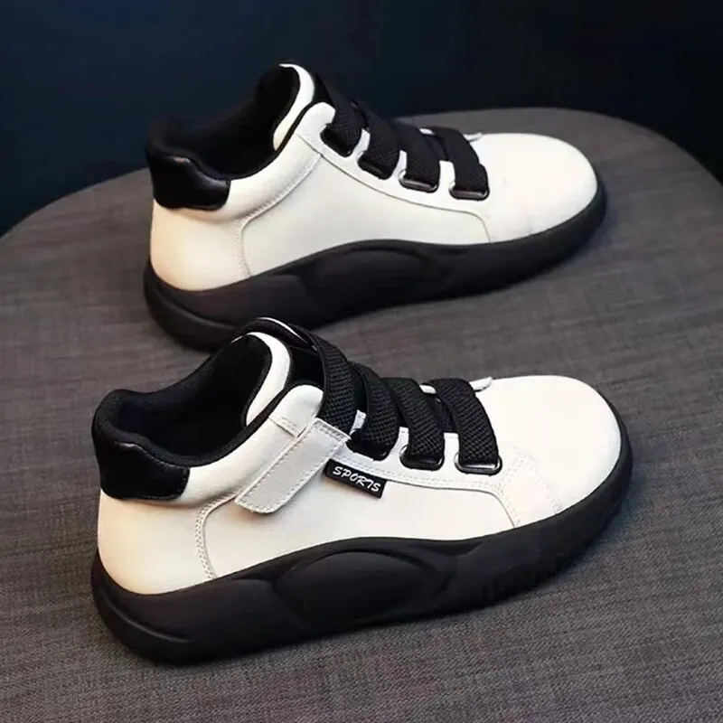 Sports Shoes Lady Shallow Mouth Casual Female Sneakers Round Toe Basket Small New Rubber Fabric Leis