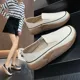 Autumn Women Round Head Vintage Thick Sole Platform Shoes Slip on Single Shoes Comfortable Casual Wo